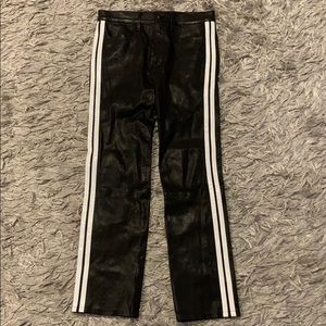 Rag and Bone Ankle Leather Cigarette W/ Stripes